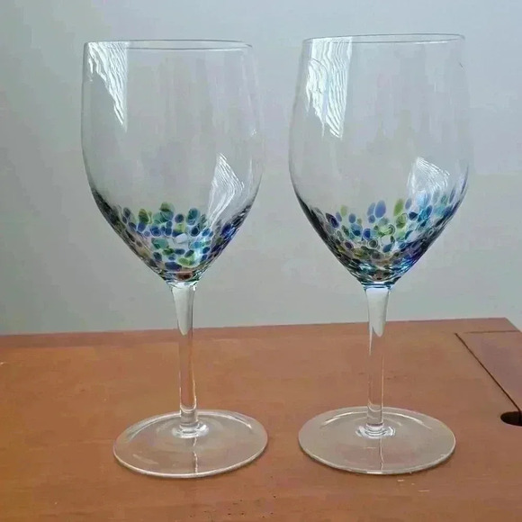 𝅺wine GLASS HAND PAINTED - Picture 2 of 5